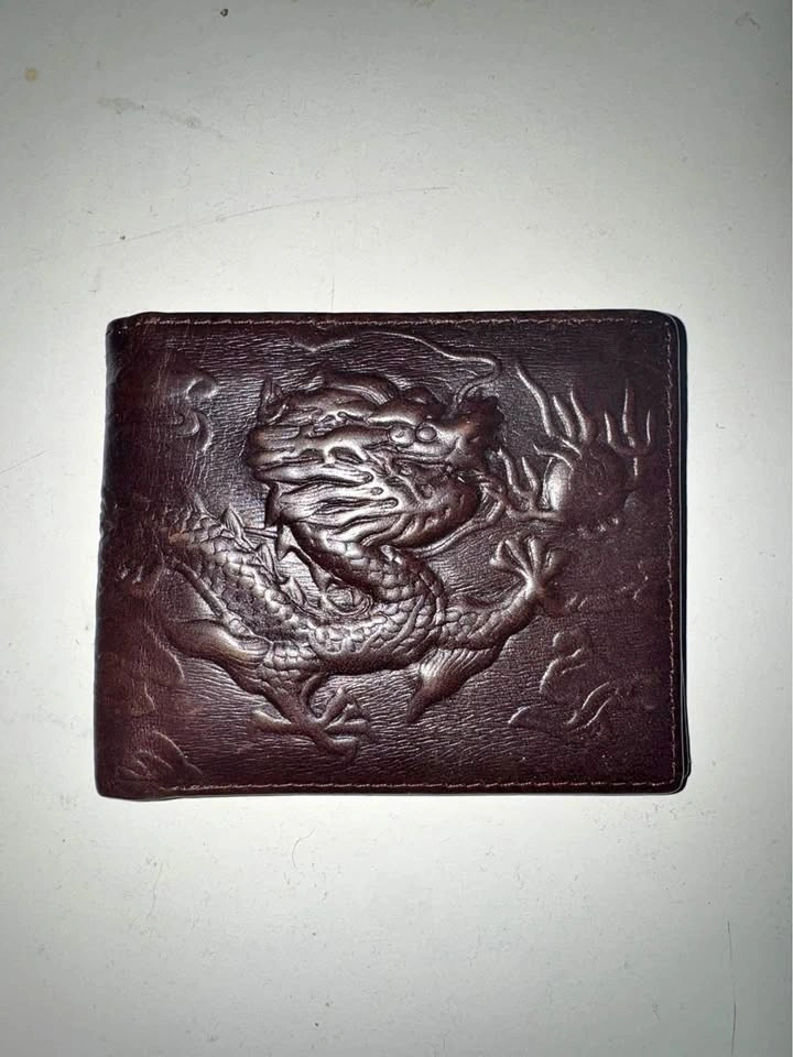 Dark Brown Embossed Dragon Wallet