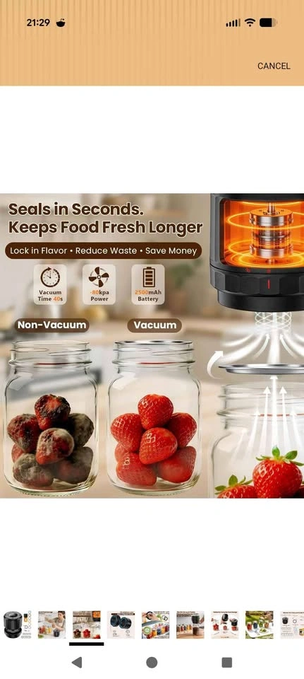 Brand New Mason Jar Vacuum Sealer Kit - photo 4