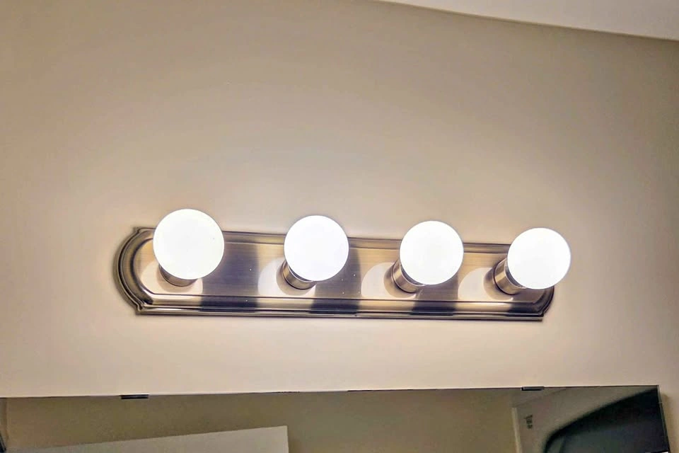 Vintage globe vanity lights
