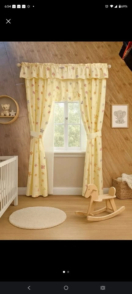 Butterfly Nursery Curtain Set – Adorable & Complete! - photo 2