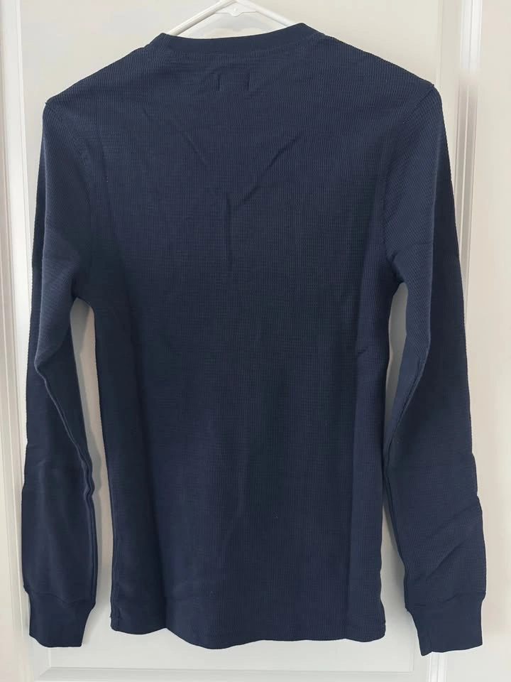 J.Crew Men's Waffle Crewneck Navy Pullover ~ XS BNWT⚽️ - photo 2