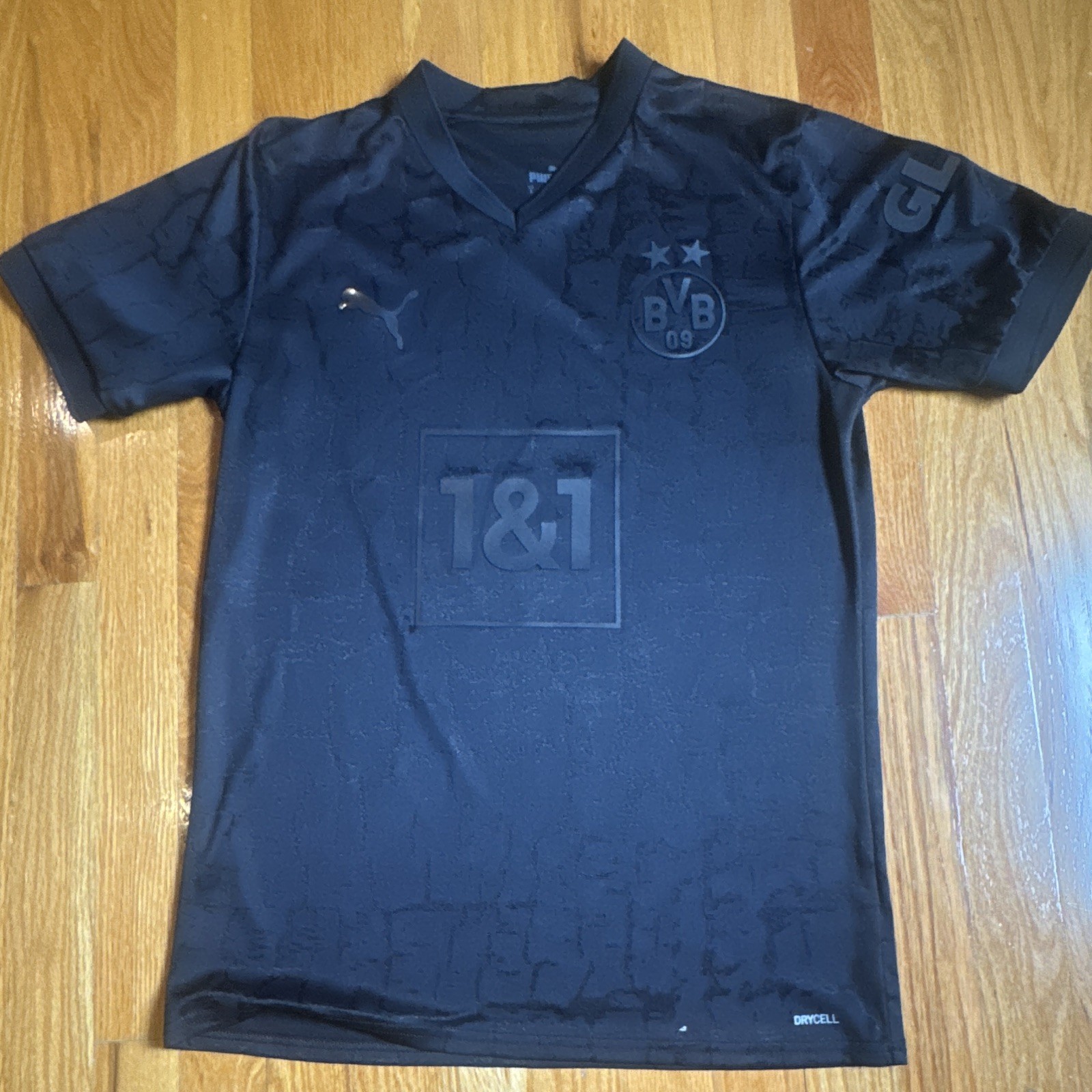 PUMA Borussia Dortmund BVB 09 Soccer Jersey Shirt Black 1&1 Spon