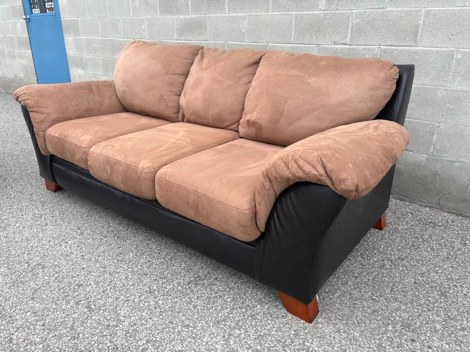 Beige & Brown 2 Piece Sofa Set - Free Delivery - photo 5