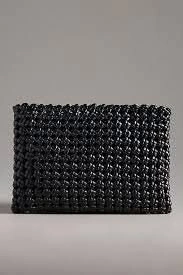 Anthropologie The Kalani Woven Knot Clutch - Black BNWT⚽️ - photo 2