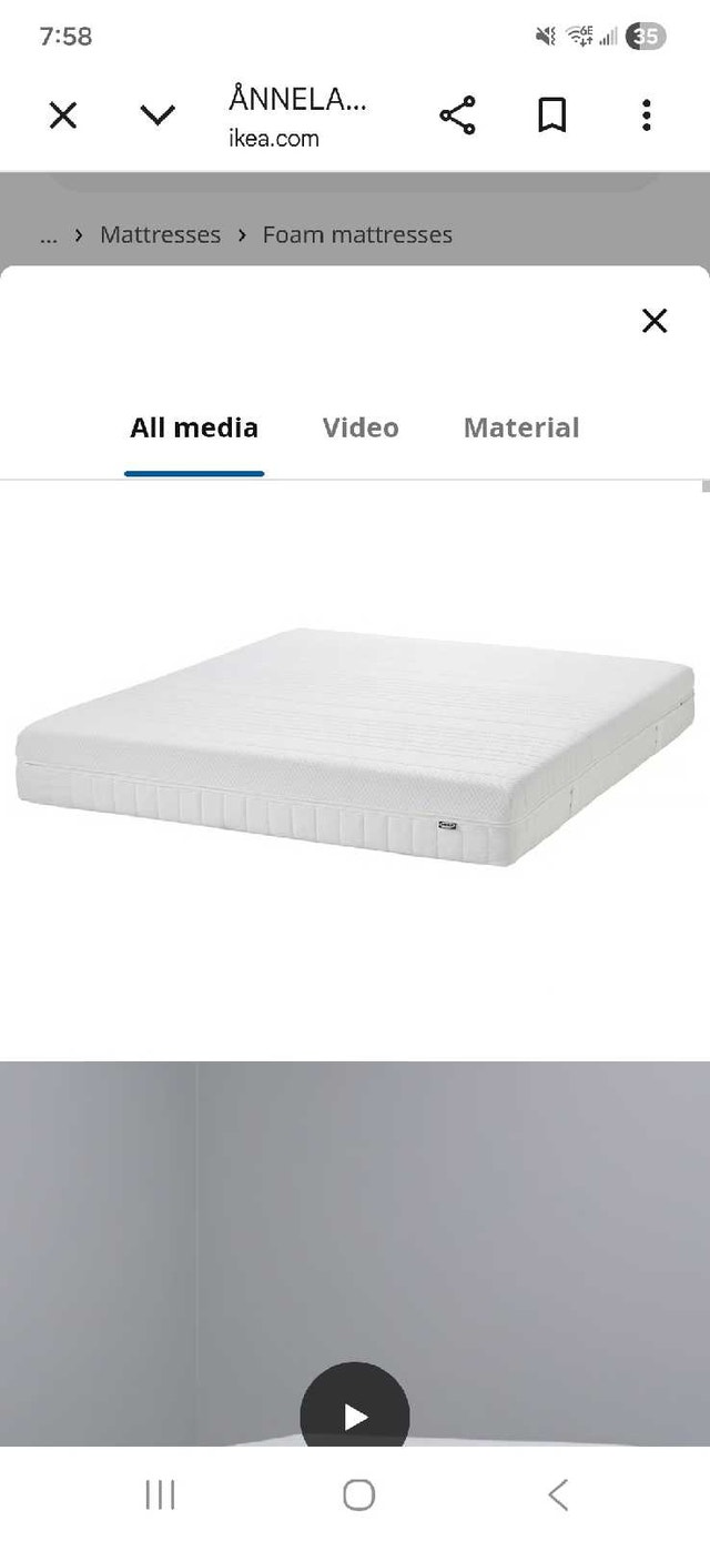 IKEA Anneland hybrid queen mattress