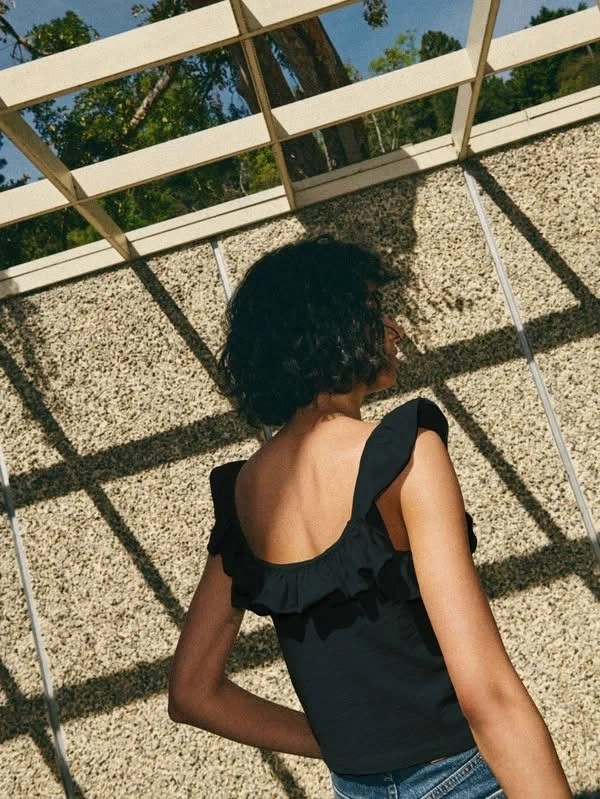 Anthropologie Nation LTD Square-Neck Ruffle Tank ~ M **NEW**⚽️ - photo 2