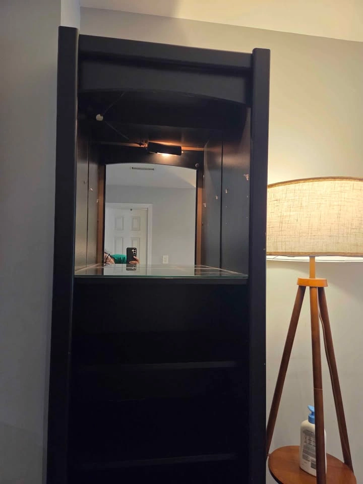 Wayfair book shelf with mirror and light - photo 2
