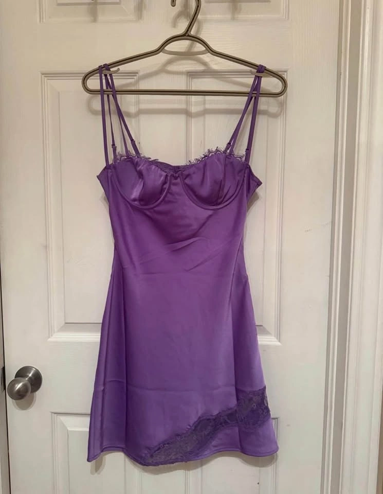 Meshki Joslyn Satin Lace Slip Mini - photo 2