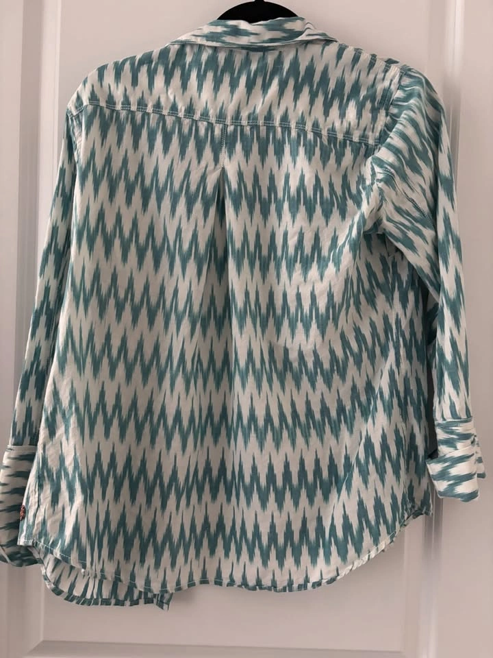 Hatley Women's Cotton Cindy Shirt - Zig Zag Ikat - Small⚽️ - photo 2