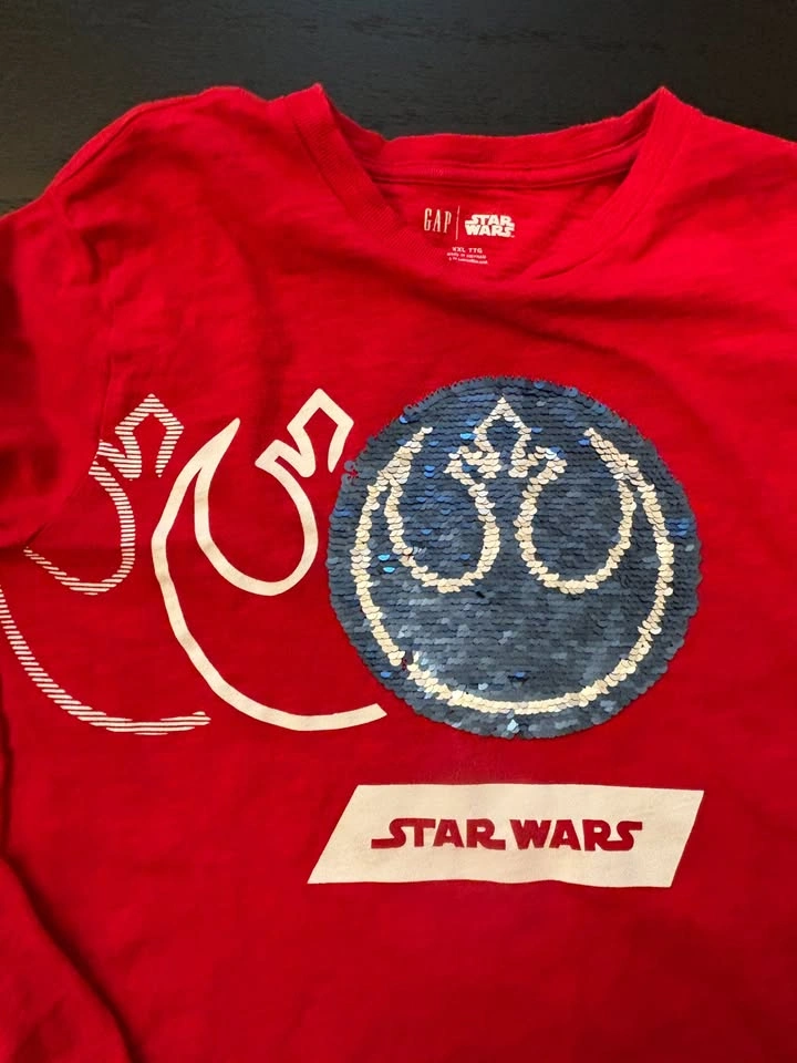 GAP Boy's Star Wars Flippy Sequin T-Shirt ~ Size XXL⚽️ - photo 2