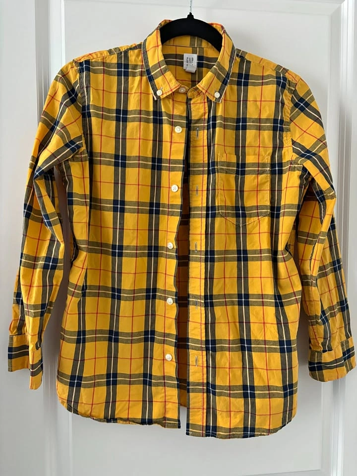 GAP Boy's Cotton Plaid Shirt ~ Size XL ~ Fits 10 - 12 Years ⚽️