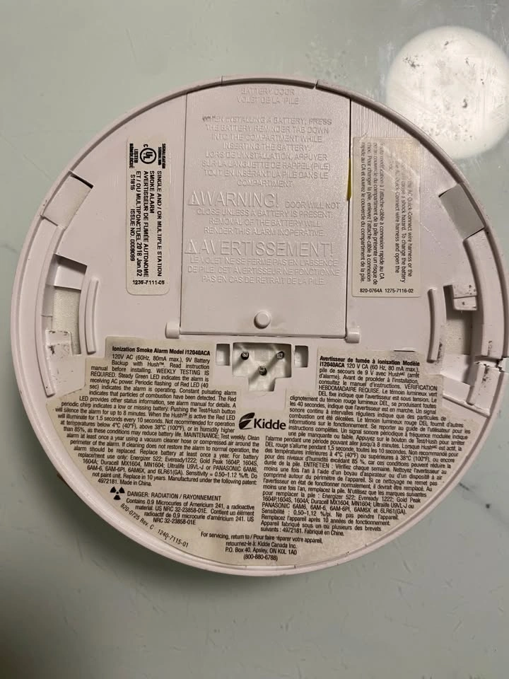 3x Kidde Hardwired Smoke Alarms - 120V with Battery Backup - photo 5
