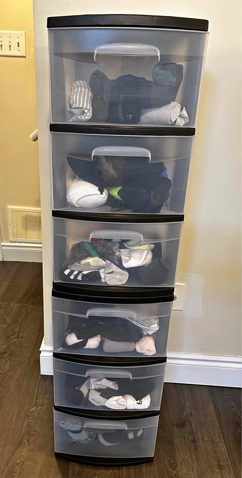 Plastic Storage Drawer Tower (5-Drawer Organizer)