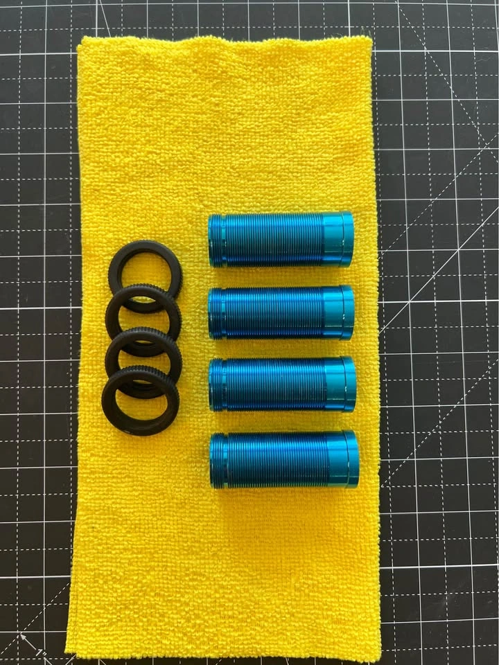 Team Losi LST LST2 Blue Anodized Threaded Big Bore Shock Sleeves - photo 2