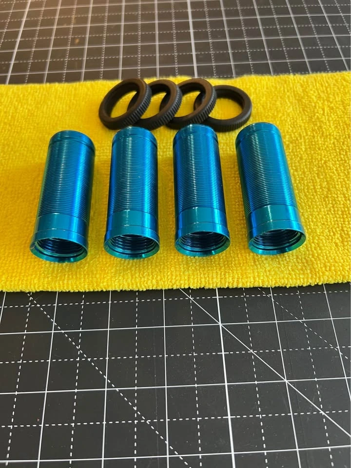 Team Losi LST LST2 Blue Anodized Threaded Big Bore Shock Sleeves - photo 3