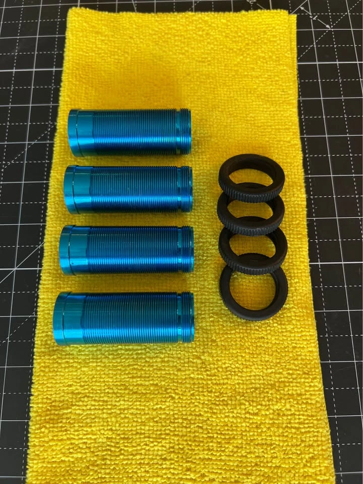 Team Losi LST LST2 Blue Anodized Threaded Big Bore Shock Sleeves - photo 4