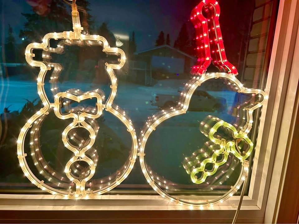 ✨ LED Christmas Rope Lights – Snowman & Ornament