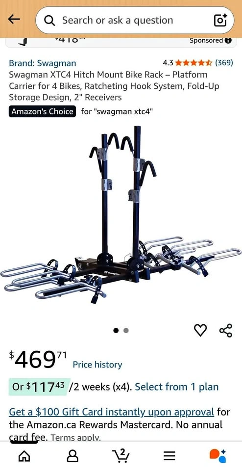 Swagman XTC4 Bike Rack