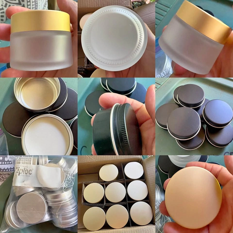 Assorted glass jars and aluminum containers