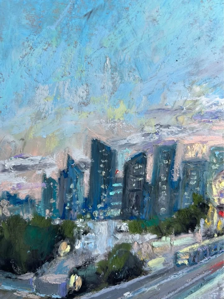 “Downtown” Original Pastel Painting - photo 3