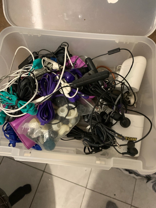 Assorted Wired Earphones and Accessories