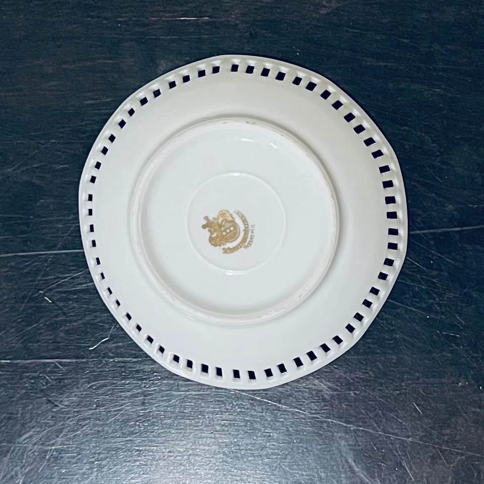 Schwarzenhammer Bavaria Germany Reticulated Floral Trinket Dish - photo 5