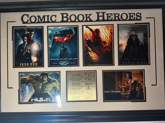 Comic Book Heroes Framed Movie Posters