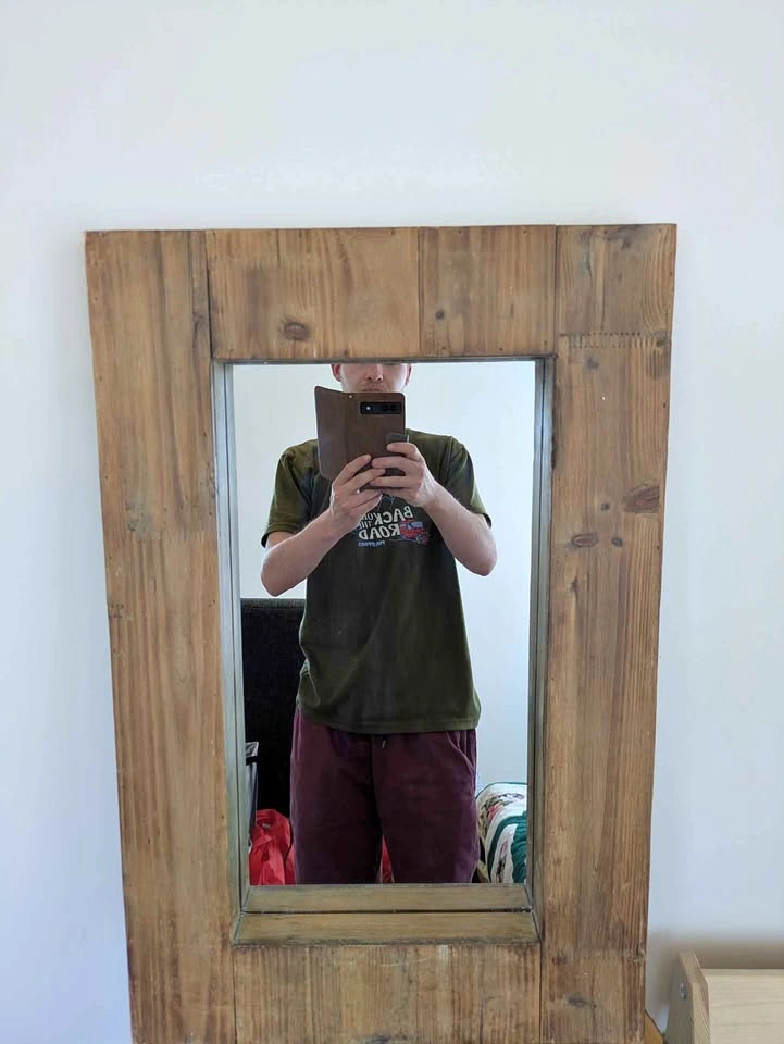 Rectangular Wooden Frame Mirror