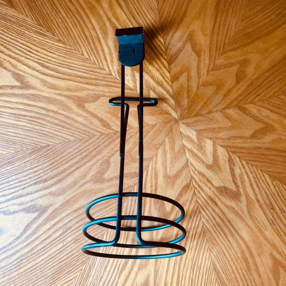 Metal Hair Dryer Holder, Over The Cabinet Door, black - photo 2