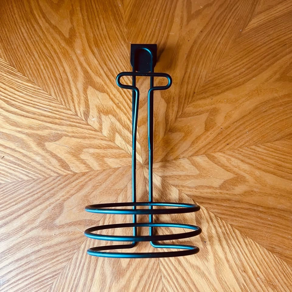 Metal Hair Dryer Holder, Over The Cabinet Door, black - photo 4