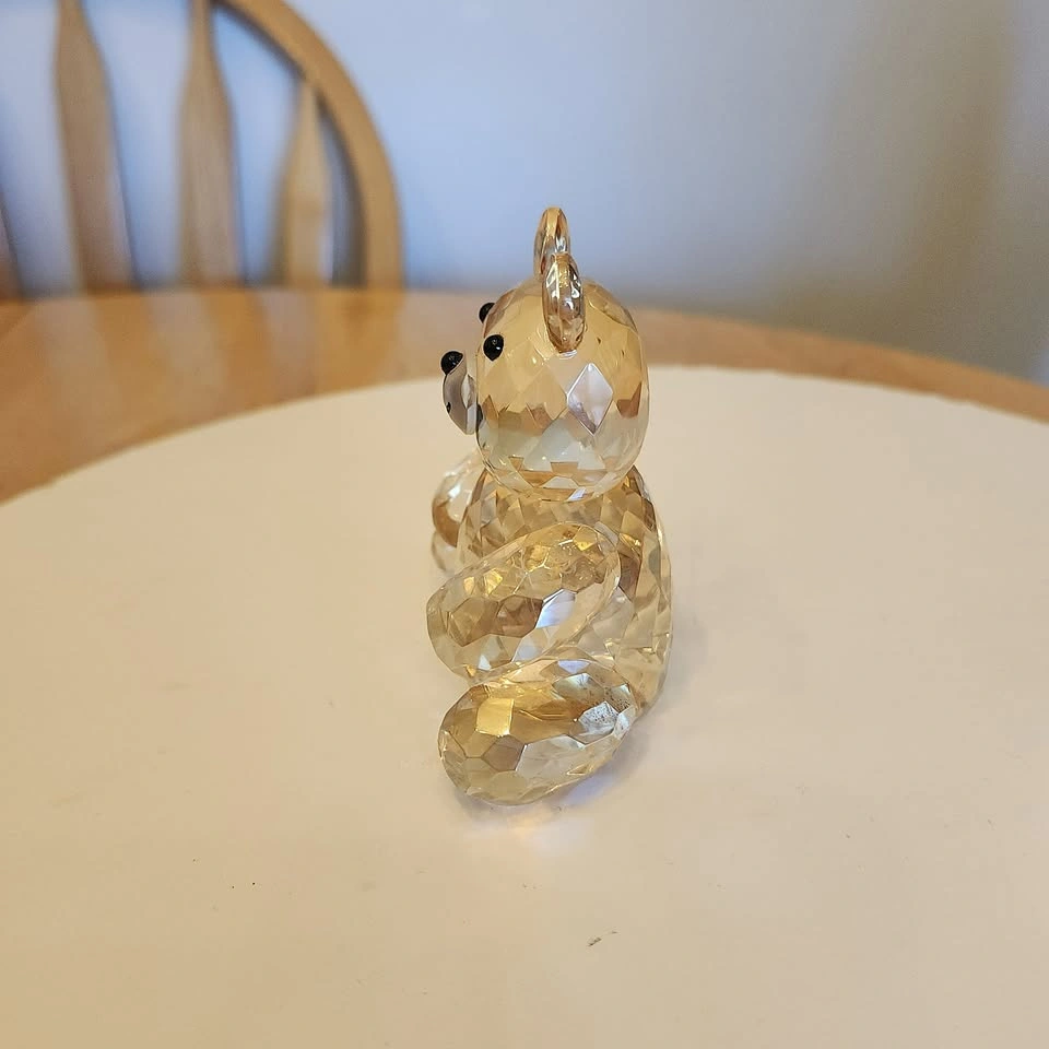 CRYSTAL - Delicate Golden Crystal Bear Figurine Paperweight ⚽️ - photo 3