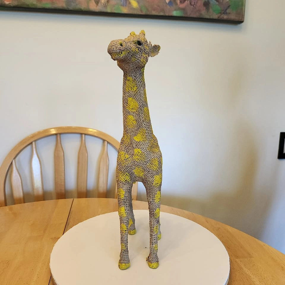 'BETTY' - a Burlap Giraffe, Figurine, Decor ⚽️ - photo 2