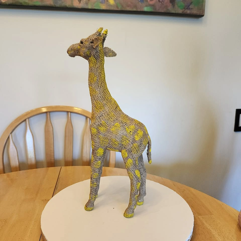 'BETTY' - a Burlap Giraffe, Figurine, Decor ⚽️ - photo 3