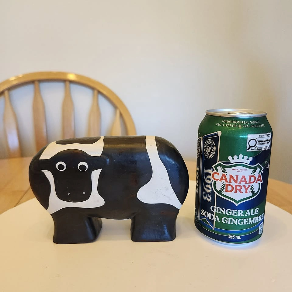 'BESSIE' a Cute Wooden Art Deco Cow Figurine, Decor ⚽️ - photo 2