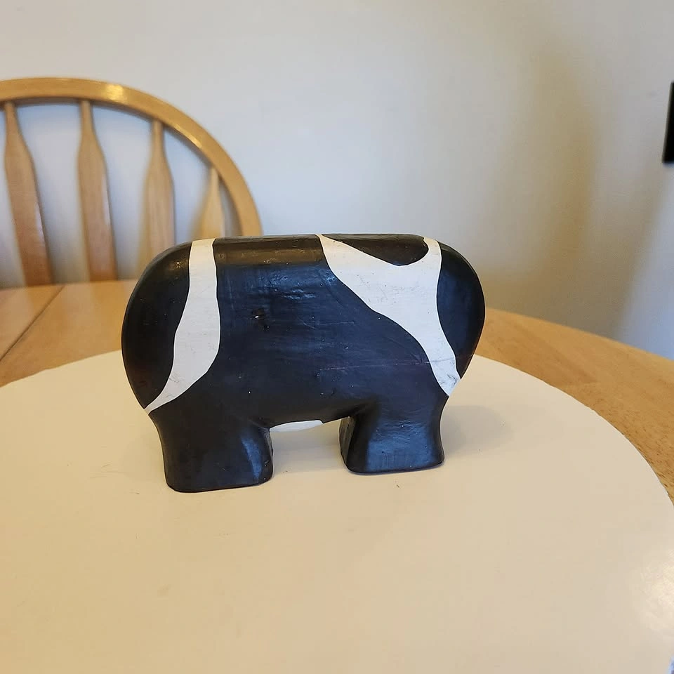 'BESSIE' a Cute Wooden Art Deco Cow Figurine, Decor ⚽️ - photo 4