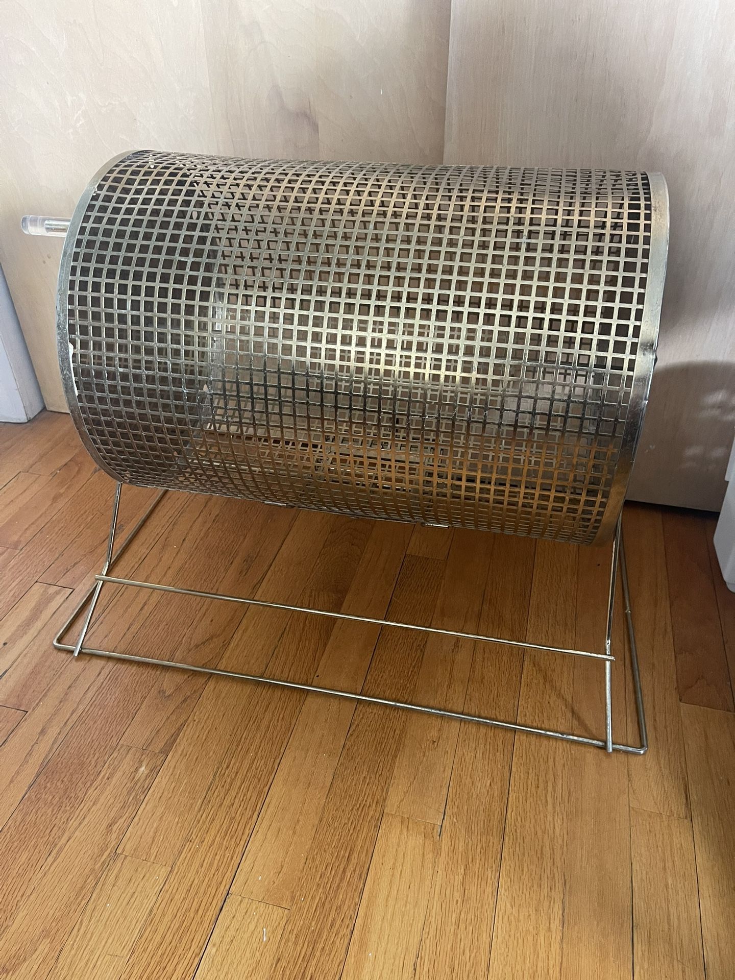 Large brass raffle drum