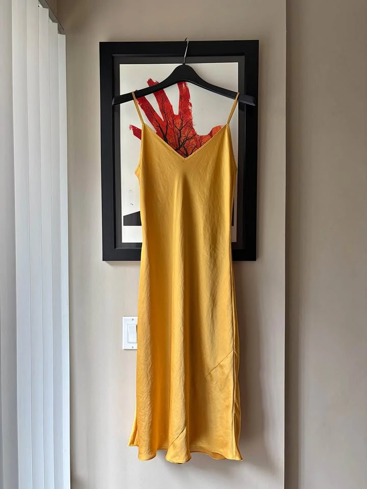 Wilfred Only Slip Dress in Goldie, Size M