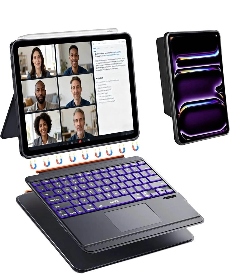 ⚽️NEW iPad Pro 13” Keyboard Backlit Keys, Trackpad, 100hr Bat