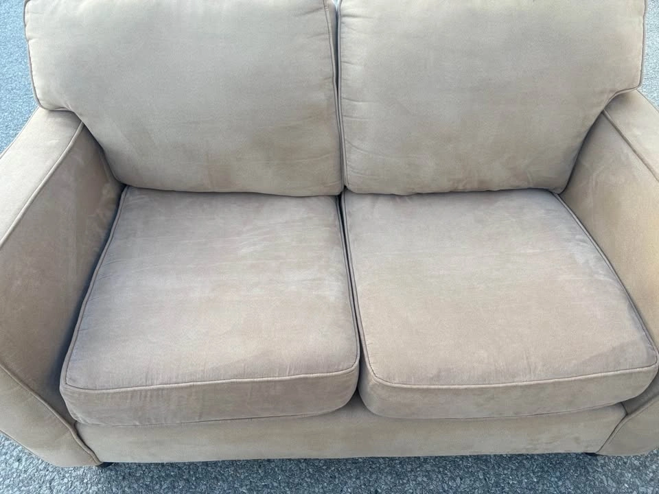Beige Suede 2 Seater Sofa For Sale - Free Delivery - photo 5