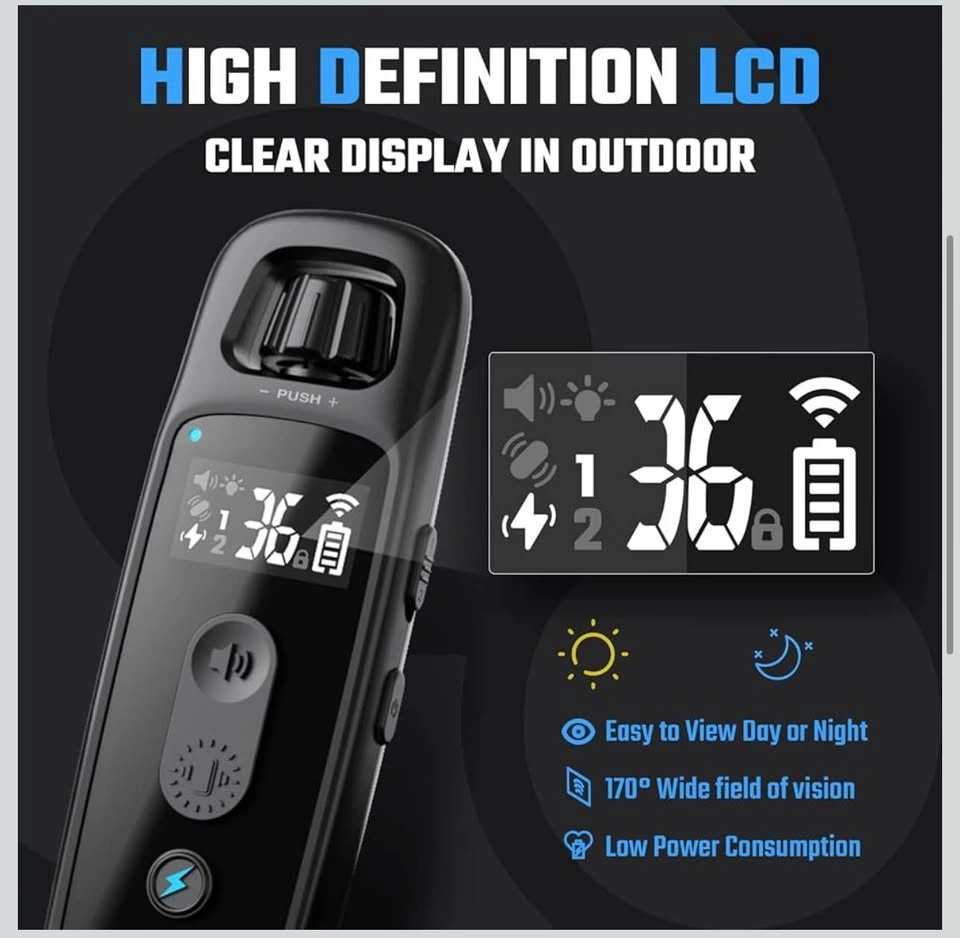 ⚽️NEW Remote Dog Training Collar – 3300ft, Vibration/Tone/Light - photo 4