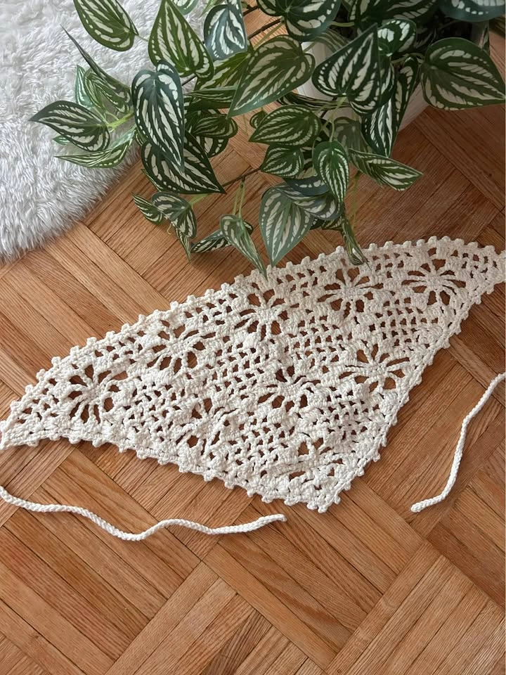 Crochet hip scarf/bandana scarf - photo 4