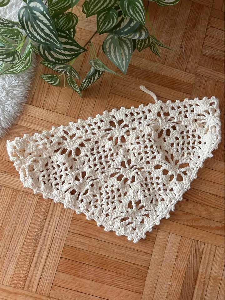 Crochet hip scarf/bandana scarf - photo 5