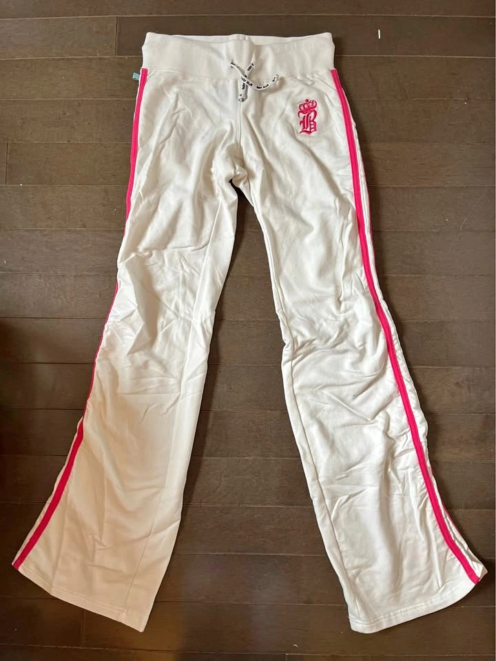 Baby Blue Y2K white sweatpants