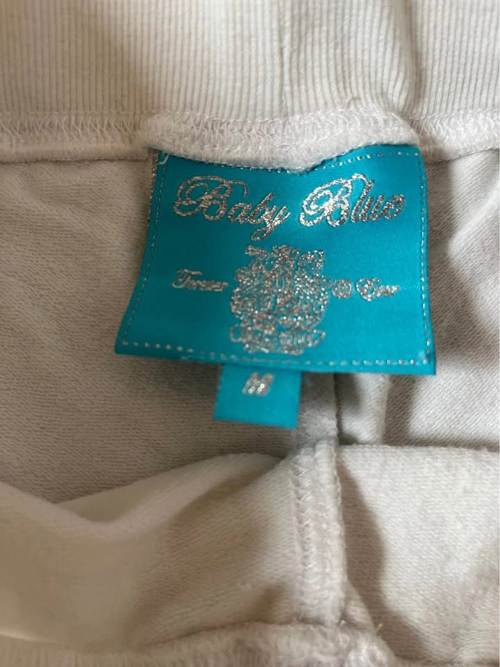 Baby Blue Y2K white sweatpants - photo 4