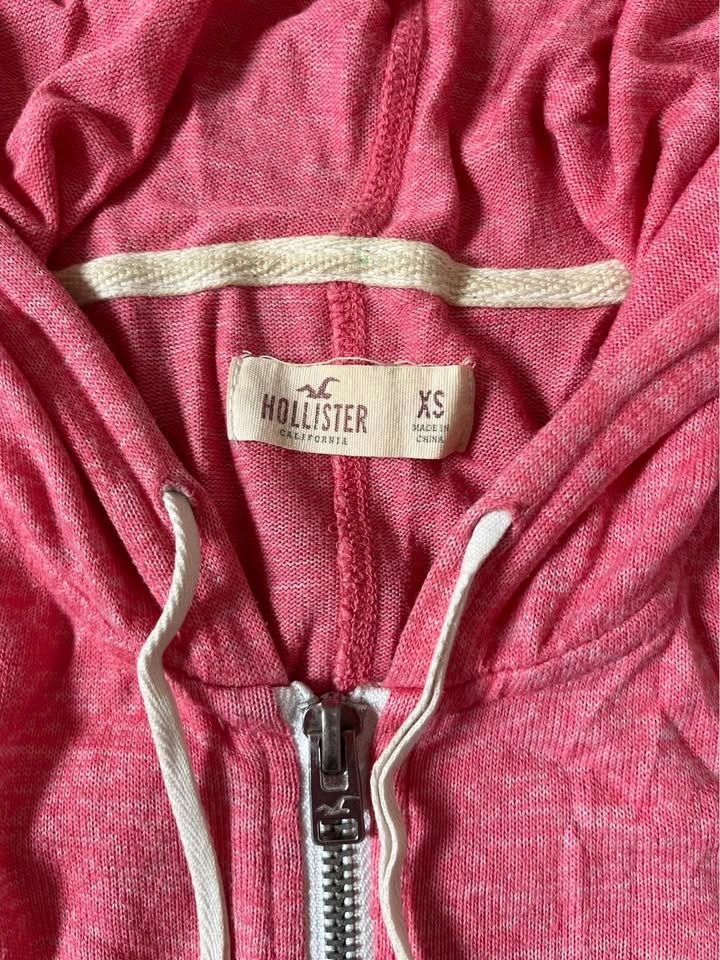 Pink Hollister zip-up hoodie - photo 2
