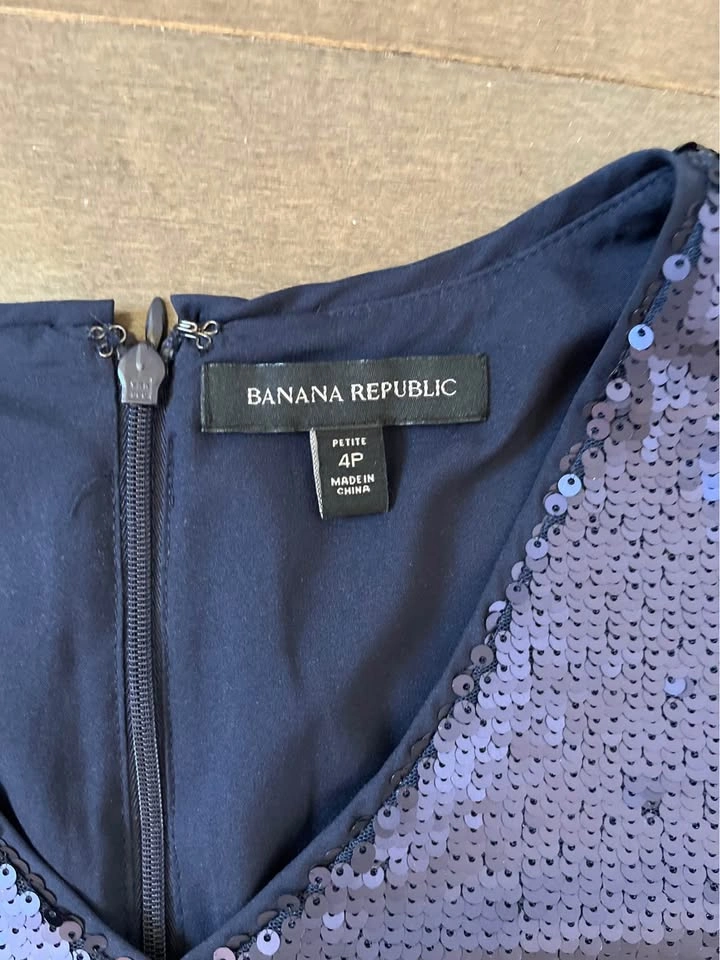 Banana Republic navy and black sequin dress - photo 2