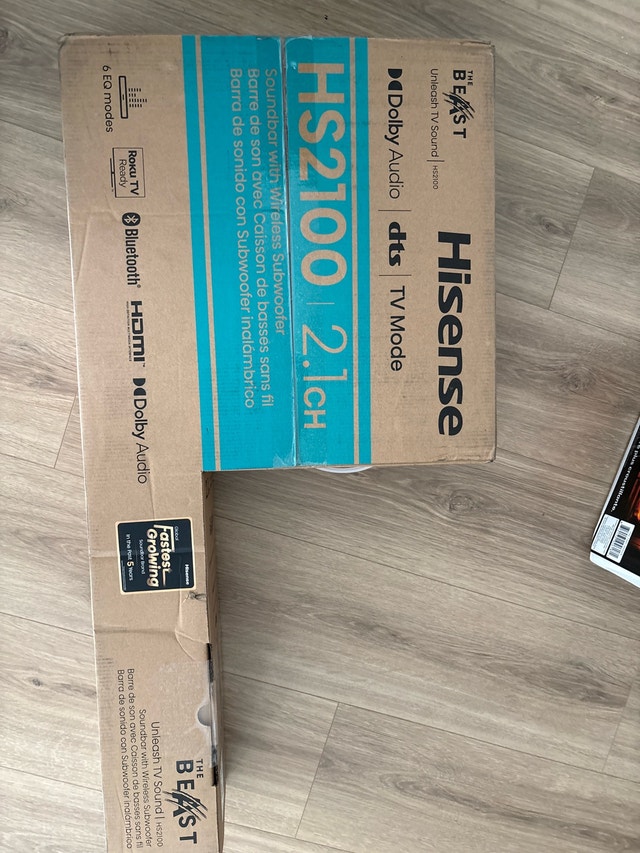 Hisense HS2100 2.1 ch Soundbar with Wireless Subwoofer
