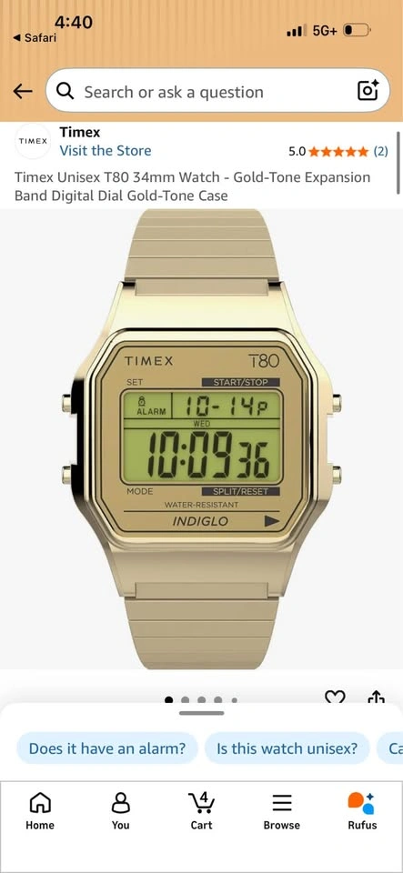 Timex T80 Digital Watch - photo 4