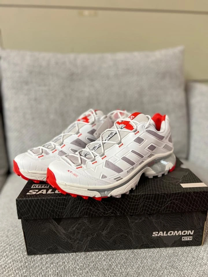Kith for Salomon XT-4K Bright White / Ashes of Roses / Fiery Red - photo 2