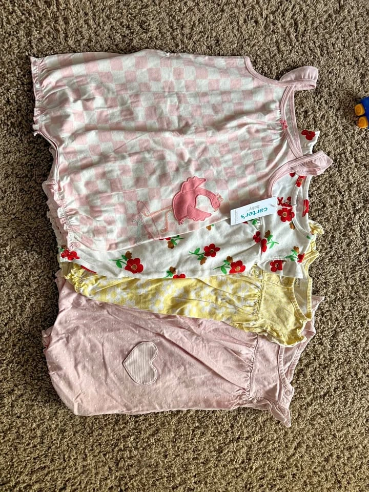 Set of 4 girls Carters rompers